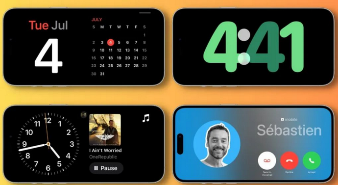 双桥苹果手机维修分享iOS17横屏充电待机显示有什么好处 