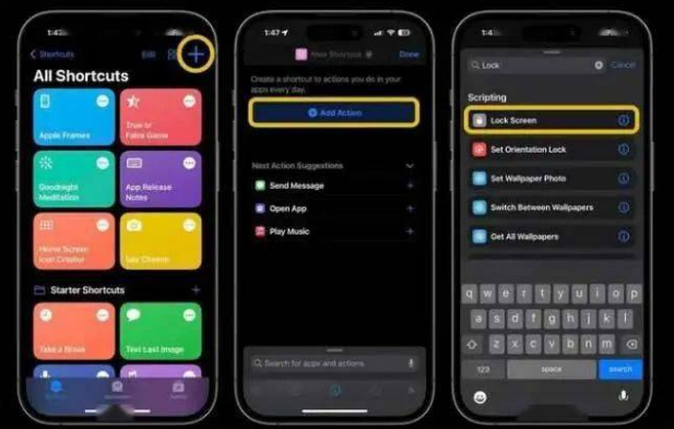 双桥苹果14锁屏维修店分享iPhone14升级iOS16.4后如何创建锁屏快捷方式 